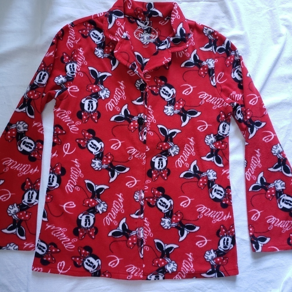 Disney minnie red print PJ top